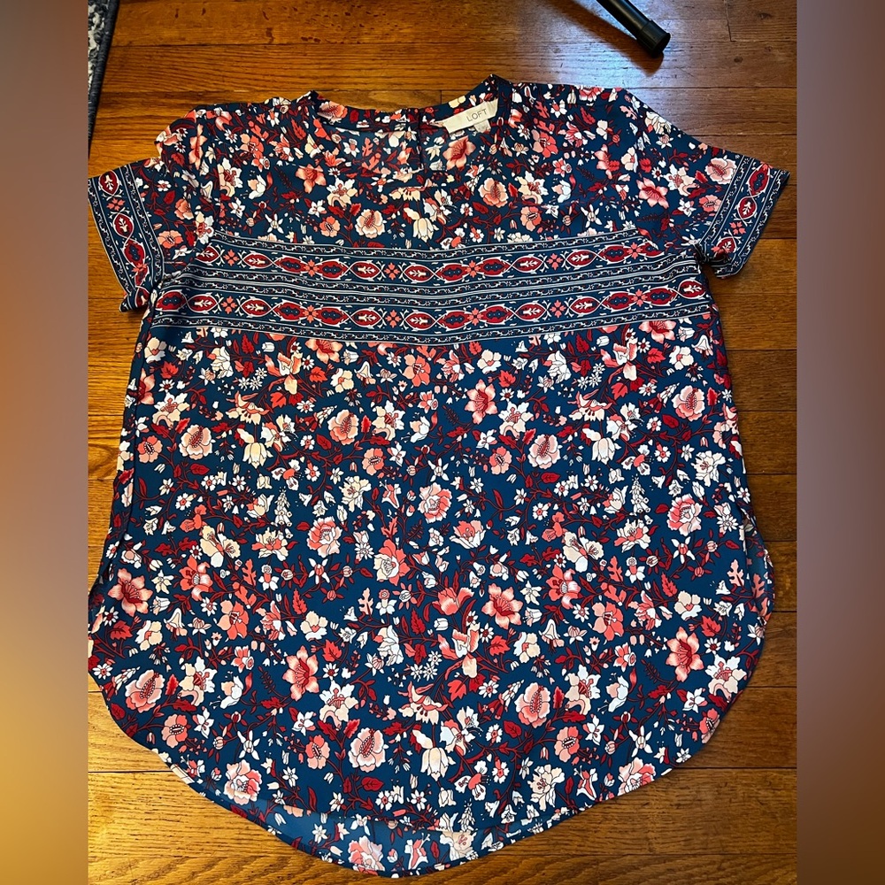 LOFT Floral Print Women's Top